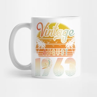 Summer Vintage August 1963 Happy Birthday 57 Years Old To Me Papa Daddy Brother Uncle Son Cousin Mug